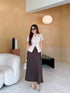 Elegant Women Button Down Blouse With Skirt Sets